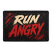 Run Angry  - Meta Data - Crop Image Text - - Removable Patch - Pull Patch - Removable Patches For Authentic Flexfit and Snapback Hats
