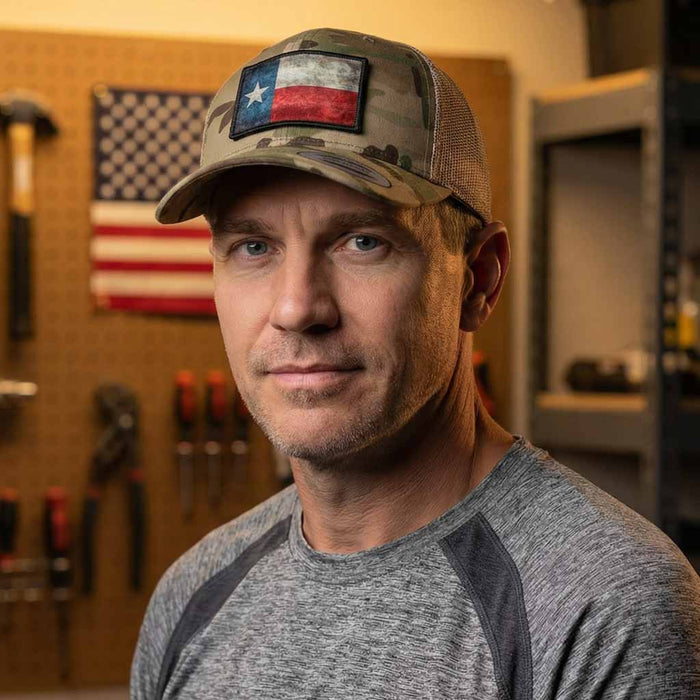 Texas State Flag - Distressed - Color - Removable Patch