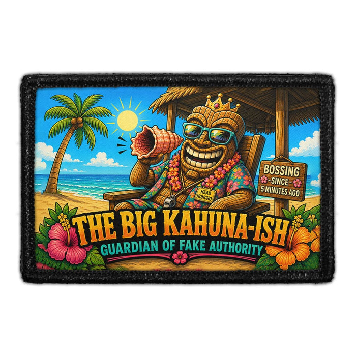 the Big Kahuna-Ish - Guardian of Fake Authority  - Meta Data - Crop Image Text - - Removable Patch - Pull Patch - Removable Patches For Authentic Flexfit and Snapback Hats
