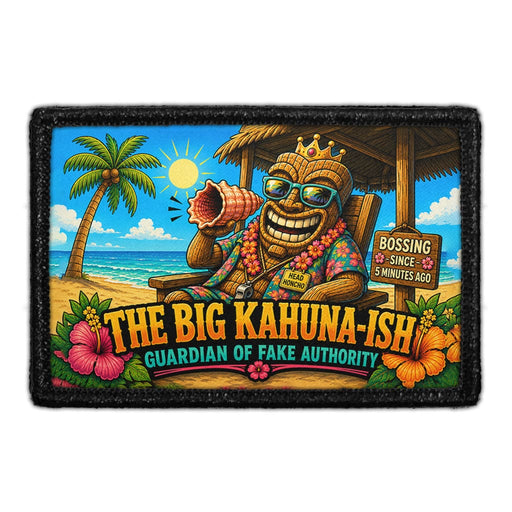 the Big Kahuna-Ish - Guardian of Fake Authority  - Meta Data - Crop Image Text - - Removable Patch - Pull Patch - Removable Patches For Authentic Flexfit and Snapback Hats
