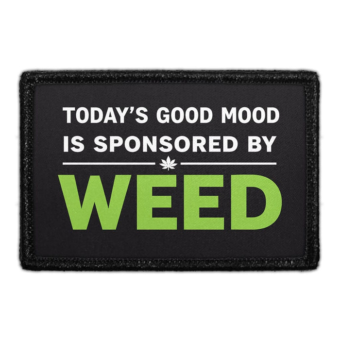 Today's good mood, powered by weed   - Meta Data - Crop Image Text - - Removable Patch - Pull Patch - Removable Patches For Authentic Flexfit and Snapback Hats