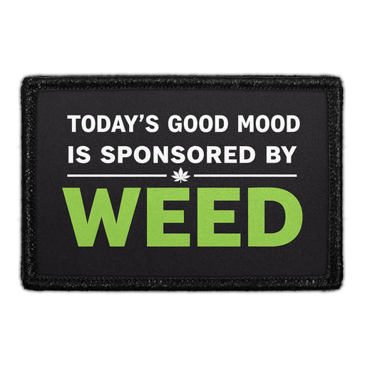 Today's good mood, powered by weed   - Meta Data - Crop Image Text - - Removable Patch - Pull Patch - Removable Patches For Authentic Flexfit and Snapback Hats
