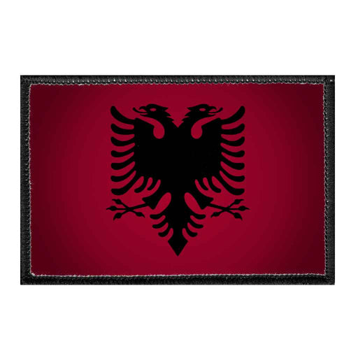 Albania Flag - Color - Removable Patch - Pull Patch - Removable Patches For Authentic Flexfit and Snapback Hats