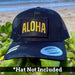 Aloha - Black and Yellow - Removable Patch - Pull Patch - Removable Patches For Authentic Flexfit and Snapback Hats