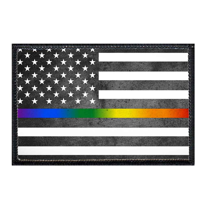 American Flag - Black and White - Rainbow - Patch - Pull Patch - Removable Patches For Authentic Flexfit and Snapback Hats