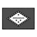 Arkansas State Flag - Black and White - Removable Patch - Pull Patch - Removable Patches For Authentic Flexfit and Snapback Hats