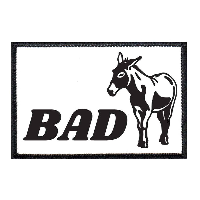 Bad Ass - Patch - Pull Patch - Removable Patches For Authentic Flexfit and Snapback Hats