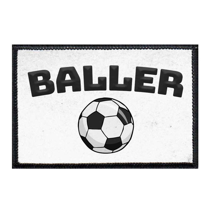 Baller - Soccer - Patch - Pull Patch - Removable Patches For Authentic Flexfit and Snapback Hats