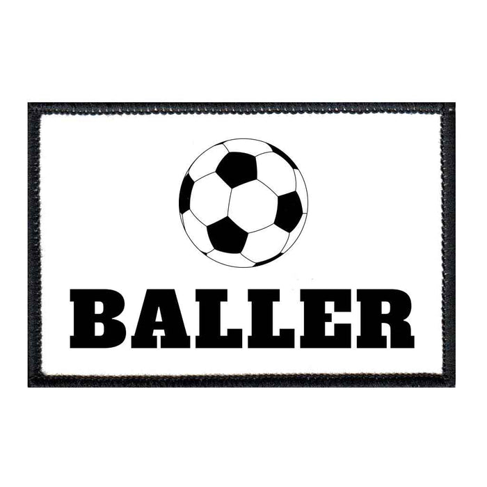 Baller - Soccer - Removable Patch - Pull Patch - Removable Patches For Authentic Flexfit and Snapback Hats