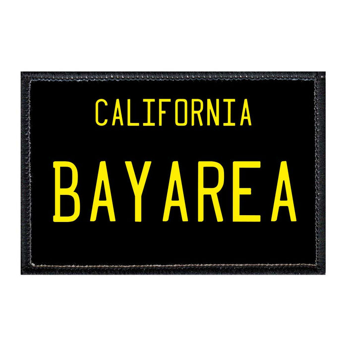 Bay Area - California License Plate - Removable Patch - Pull Patch - Removable Patches For Authentic Flexfit and Snapback Hats