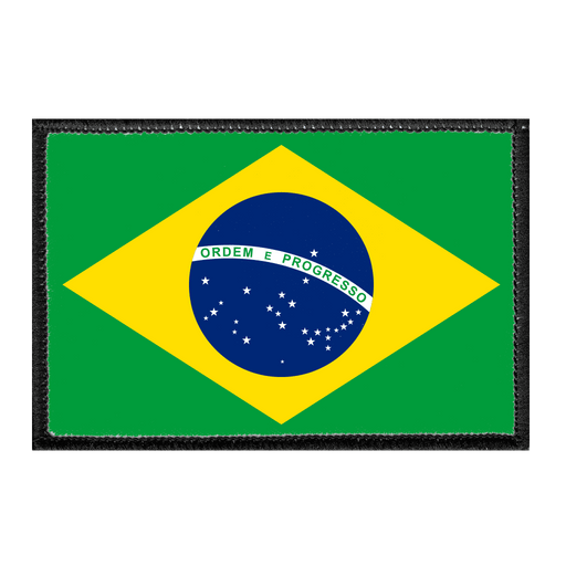 Brazil Flag - Color - Removable Patch - Pull Patch - Removable Patches For Authentic Flexfit and Snapback Hats