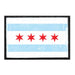 Chicago City Flag - Color - Distressed - Removable Patch - Pull Patch - Removable Patches For Authentic Flexfit and Snapback Hats