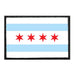 Chicago City Flag - Color - Removable Patch - Pull Patch - Removable Patches For Authentic Flexfit and Snapback Hats