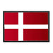 Denmark Flag - Color - Removable Patch - Pull Patch - Removable Patches For Authentic Flexfit and Snapback Hats