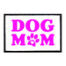 Dog Mom - Pink And White - Patch - Pull Patch - Removable Patches For Authentic Flexfit and Snapback Hats