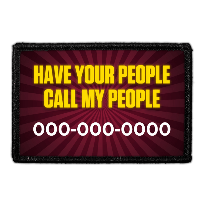 Custom - Have Your People Call My People Meta Data - Crop Image Text - - Removable Patch - Pull Patch - Removable Patches For Authentic Flexfit and Snapback Hats