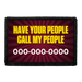 Custom - Have Your People Call My People Meta Data - Crop Image Text - - Removable Patch - Pull Patch - Removable Patches For Authentic Flexfit and Snapback Hats