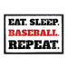 Eat. Sleep. Baseball. Repeat. - Removable Patch - Pull Patch - Removable Patches For Authentic Flexfit and Snapback Hats