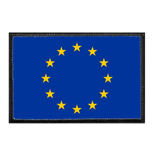 European Union Flag - Color - Removable Patch - Pull Patch - Removable Patches For Authentic Flexfit and Snapback Hats