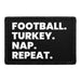 Football. Turkey. Nap. Repeat. - Removable Patch - Pull Patch - Removable Patches For Authentic Flexfit and Snapback Hats