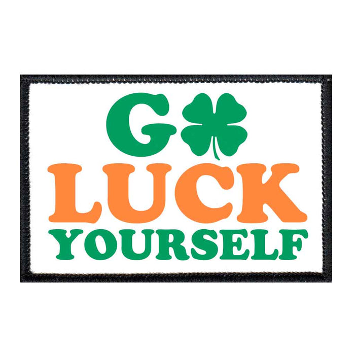 Go Luck Yourself - Large Shamrock - Patch - Pull Patch - Removable Patches For Authentic Flexfit and Snapback Hats