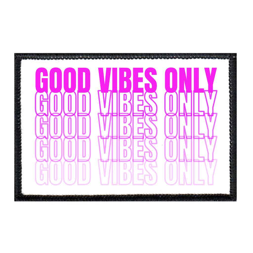 Good Vibes Only - Purple - Removable Patch - Pull Patch - Removable Patches For Authentic Flexfit and Snapback Hats