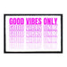 Good Vibes Only - Purple - Removable Patch - Pull Patch - Removable Patches For Authentic Flexfit and Snapback Hats