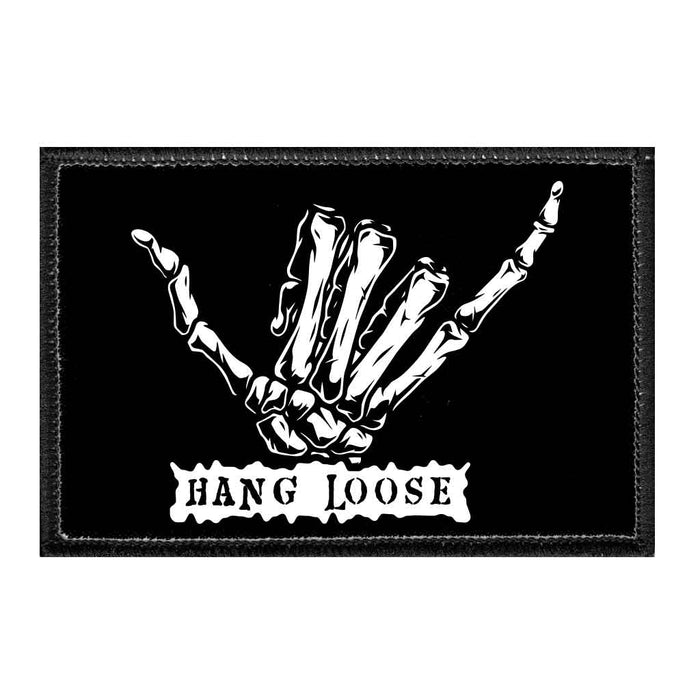 Hang Loose Skeleton Hand - Removable Patch - Pull Patch - Removable Patches For Authentic Flexfit and Snapback Hats