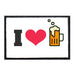 I Love Beer - Removable Patch - Pull Patch - Removable Patches For Authentic Flexfit and Snapback Hats