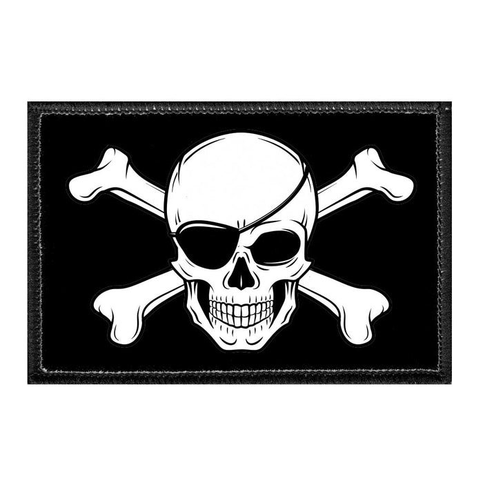 Jolly Roger - Eye Patch - Removable Patch - Pull Patch - Removable Patches For Authentic Flexfit and Snapback Hats