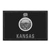 Kansas State Flag - Black and White - Removable Patch - Pull Patch - Removable Patches For Authentic Flexfit and Snapback Hats