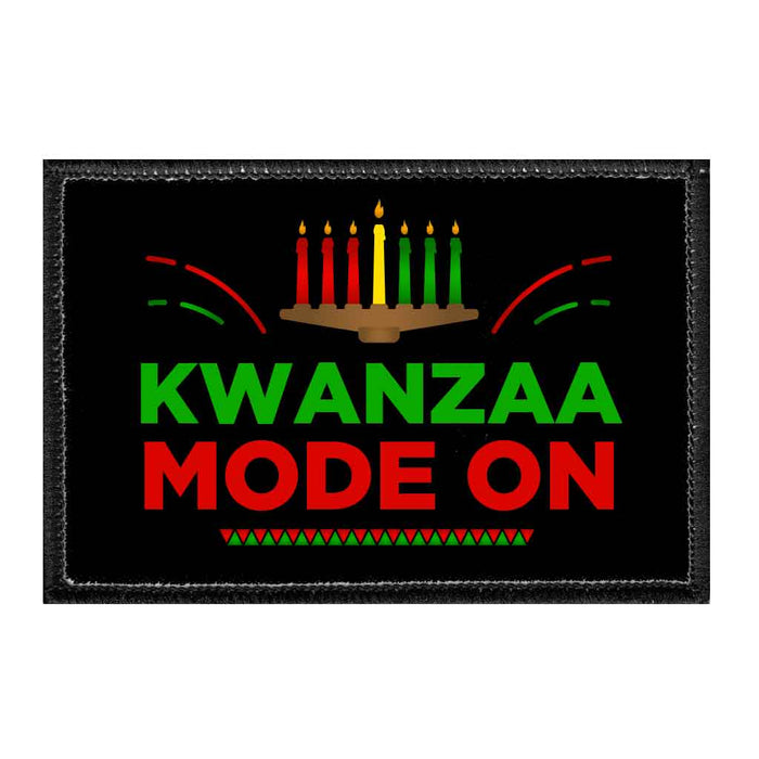 Kwanzaa Mode On - Removable Patch - Pull Patch - Removable Patches That Stick To Your Gear