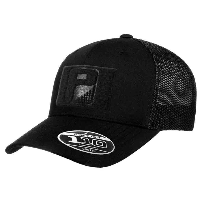 Trucker Curved Bill Flexfit + Snapback Hat by Pull Patch (Black)