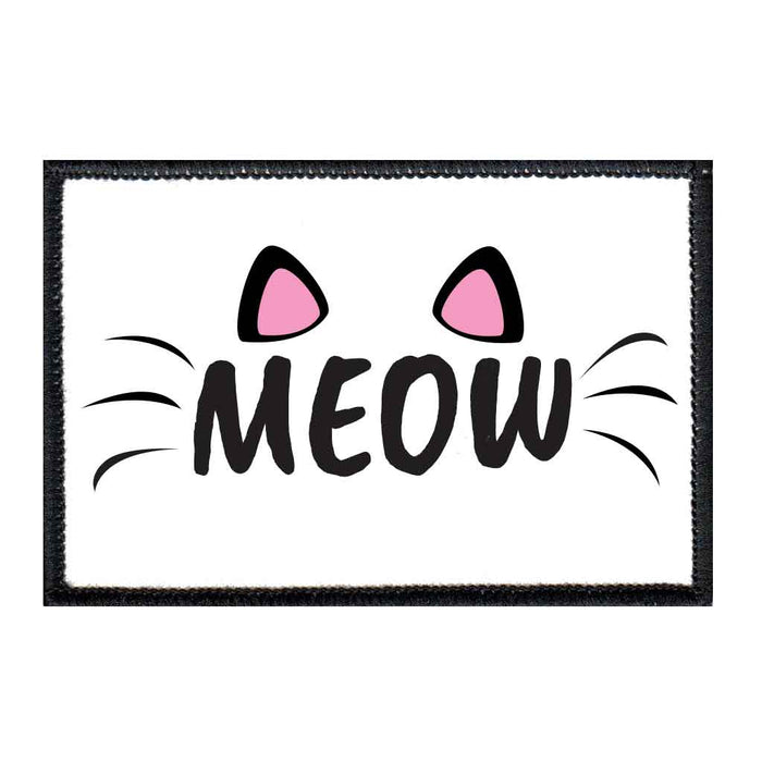 Meow - Patch - Pull Patch - Removable Patches For Authentic Flexfit and Snapback Hats