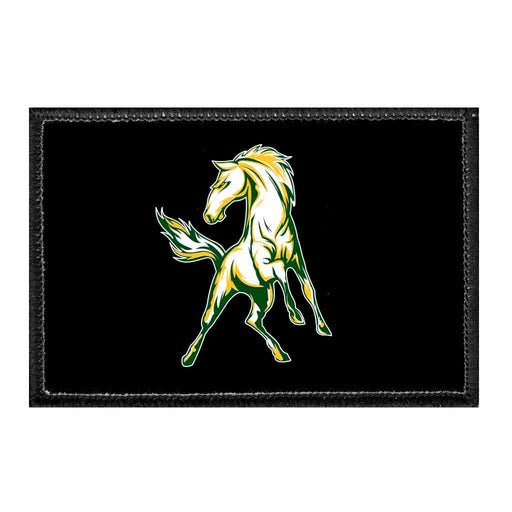 Mira Costa Horse - Black Background - Removable Patch - Pull Patch - Removable Patches That Stick To Your Gear