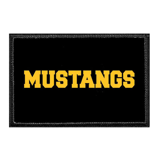 Mira Costa - Mustangs On Black - Removable Patch - Pull Patch - Removable Patches That Stick To Your Gear