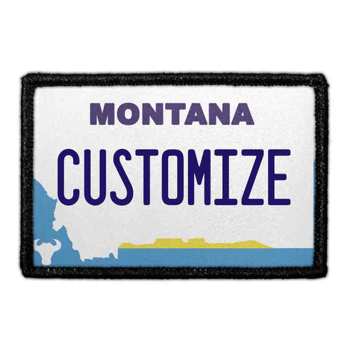 Customizable - Montana License Plate - Removable Patch - Pull Patch - Removable Patches For Authentic Flexfit and Snapback Hats