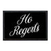 No Regerts - Black Background - Removable Patch - Pull Patch - Removable Patches For Authentic Flexfit and Snapback Hats