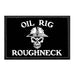 Oil Rig - Roughneck Skull - Removable Patch - Pull Patch - Removable Patches For Authentic Flexfit and Snapback Hats