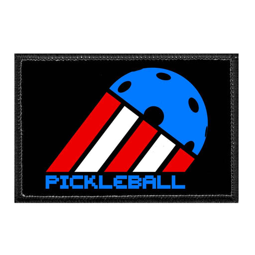 Pickleball - 8-Bit - USA - Removable Patch - Pull Patch - Removable Patches For Authentic Flexfit and Snapback Hats