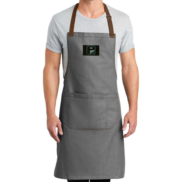 Pull Patch Craftsman Style Full Length BBQ & Baking Apron - Ash Grey - Pull Patch - Removable Patches That Stick To Your Gear