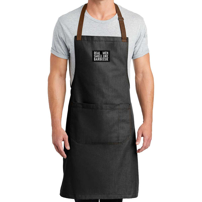 Pull Patch Craftsman Style Full Length BBQ & Baking Apron - Dark Midnight - Pull Patch - Removable Patches That Stick To Your Gear