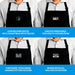 Pull Patch Premium Full Length BBQ & Baking Apron - Black - Pull Patch - Removable Patches That Stick To Your Gear