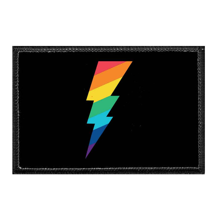 Rainbow Lightning Bolt - Removable Patch - Pull Patch - Removable Patches That Stick To Your Gear