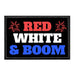 Red, White & Boom - Removable Patch - Pull Patch - Removable Patches For Authentic Flexfit and Snapback Hats