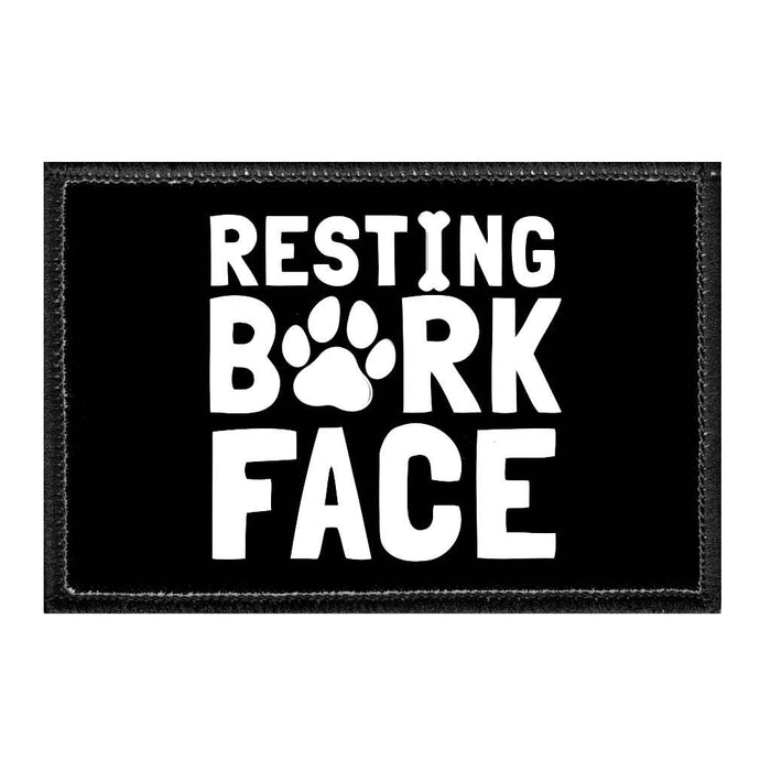 Resting Bark Face - Removable Patch - Pull Patch - Removable Patches That Stick To Your Gear