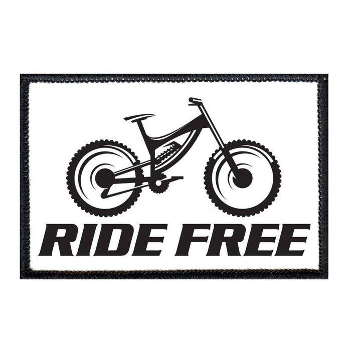 Ride Free - Mountain Bike - Removable Patch - Pull Patch - Removable Patches For Authentic Flexfit and Snapback Hats