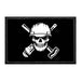 Roughnecks Skull - Black And White - Removable Patch - Pull Patch - Removable Patches For Authentic Flexfit and Snapback Hats