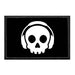 Skull With Headphones - Removable Patch - Pull Patch - Removable Patches That Stick To Your Gear