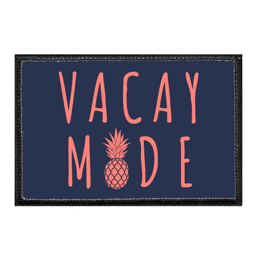 Vacay Mode - Pineapple - Dark Blue - Removable Patch - Pull Patch - Removable Patches For Authentic Flexfit and Snapback Hats